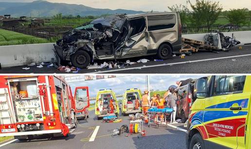 Detalji u~asa na A3: Kamion je udario kombi, rezali su lim kako bi izvukli zarobljene ljude...